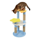 29 Inches Cute Modern Cat Tree with Star and Moon Shaped Platforms