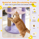 29 Inches Cute Modern Cat Tree with Star and Moon Shaped Platforms