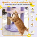 29 Inches Cute Modern Cat Tree with Star and Moon Shaped Platforms