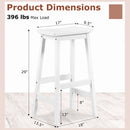 29" Saddle Seat Counter Height Stool Set of 2 with Footrests