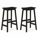 29" Saddle Seat Counter Height Stool Set of 2 with Footrests