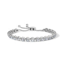 14K White Gold 6.00 Cttw Diamond 4â€-10†Adjustable Bolo Tennis Bracelet (I-J Color, I1-I2 Clarity)