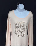 Xhilaration Womens Printed Long Sleeve Thermal Top, Size Small