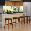Set of 2 24/30 Inch Dining Bar Stool with Rubber Wood