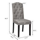 Set of 2 Tufted Upholstered Dining Chairs