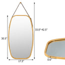 30 Inch Modern Rectangle Wall Hanging Framed Mirror