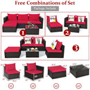 5 Pieces Patio Rattan