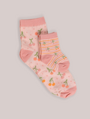 Mama & Me Matching Socks Set - Cherry Cute by Doodle By Meg