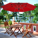 9 Feet Patio Outdoor Market Umbrella with Aluminum Pole without Weight Base