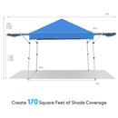 17 Feet x 10 Feet Foldable Pop Up Canopy with Adjustable Instant Sun Shelter