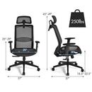 Height Adjustable Ergonomic High Back Mesh Office Chair with Hange