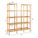 Multifunctional Bamboo Shelf Flower Plant Display Stand