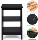 3-Tier X-Design Nightstands with Storage Shelves for Living Room Bedroom