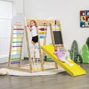 Indoor Playground Climbing Gym Wooden 8-in-1 Climber Playset for Children