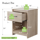 Wooden Nightstand with Drawer and Open Storage Compartment