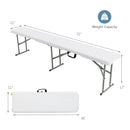 6 Feet Portable Picnic Folding Bench 550 lbs Limited with Carrying Handle