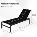 6-Position Chaise Lounge Chairs with Rustproof Aluminium Frame