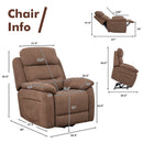 Power Lift Recliner Sofa with Side Pocket and Remote Control