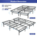 Full/King Size Folding Steel Platform Bed Frame for Kids and Adults