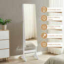 Standing Jewelry Cabinet with Full Length Mirror
