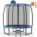 8/10 Feet Recreational Trampoline with Basketball Hoop