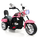 6V Powered Toddler 3-Wheel Motorbike Ride On Toy with Horn and Headlight-Black and White