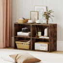 2-Cube Bookcase Floor Standing Open Bookshelf with 5-Position Adjustable Shelf