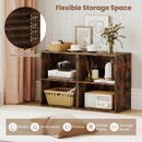 2-Cube Bookcase Floor Standing Open Bookshelf with 5-Position Adjustable Shelf