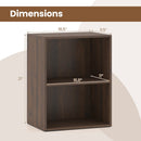 2-Cube Bookshelf with Adjustable Shelf - Dark Walnut