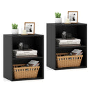 2-Cube Bookcase Set of 2 Floor Standing Open Bookshelf w/ 5-Position Adjustable Shelf