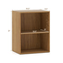 2-Cube Bookcase Set of 2 Floor Standing Open Bookshelf w/ 5-Position Adjustable Shelf