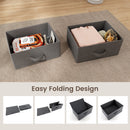 2-Drawer Nightstand with Removable Fabric Bins and Pull Handles