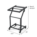 2 Layer Professional Audio Rack Mount with Adjustable Crossbars