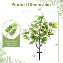 2 Pack Artificial Locust Flower Trees 39 Inch Fake Evergreen Shrubs with Ground Spikes
