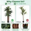2 Pack Artificial Palm Tree 6.3 ft Tall with Adjustable Leaves