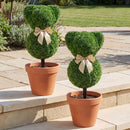 2 Pieces Teddy Bear Topiary Trees Sun