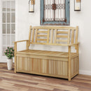 2-Person Storage Bench with 49 Gallon Capacity and Backrest