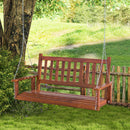 2-Person Wooden Outdoor Porch Swing with 500 lbs Weight Capacity