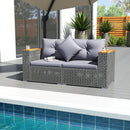 2-Piece Patio Corner Sofa Set with Thick Cushions