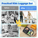 2 Pieces Kids Carry-on Luggage Set with 12 Inch Backpack-Blue