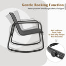 3-Piece Rocking Bistro Set with Glass Table for Patio