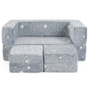 2 Seater Kids Play Couch with Removable and Machine Washable Flannel Cover