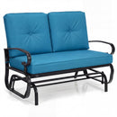2 Seats Outdoor Swing Glider Chair with C