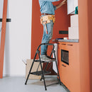 2-Step Folding Ladder with Wide Anti-Slip Pedal