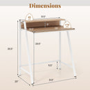 2 Tier Computer Desk PC Laptop Table Study Writing Home Office Workstation New