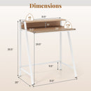 2 Tier Computer Desk PC Laptop Table Study Writing Home Office Workstation New