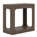 2-Tier End Table with Storage Shelf for Living Room-Oak