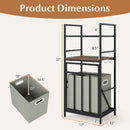 2-Tier Laundry Hamper with Tilt-out Basket-Black