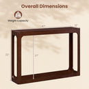 2-Tier Mid Century Wood Console Table with Storage Shelf