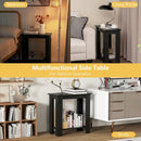 2-Tier Compact End Table with Storage Shelf